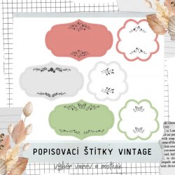 Felírható címke VINTAGE (15 db)