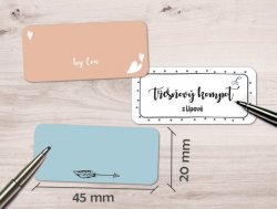 Popisovatelné samolepky OBDÉLNÍK 45x20mm (24ks)