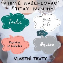 Vasalható címkék BUBORÉKOK feliratos készlet 48x33 mm (15 db)