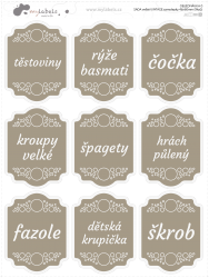 VELKÉ VINTAGE - SADA samolepky 46x60mm (9ksů)
