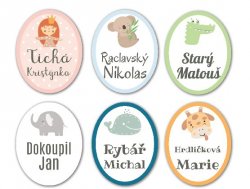 Nažehlovací CUTE MINI štítky 22x28mm (36ks)