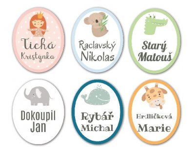 Nažehlovací CUTE MINI štítky 22x28mm (36ks)
