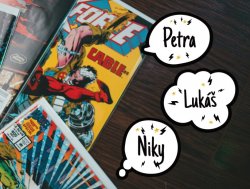 KOMIKS sada jmenovek (24ks)