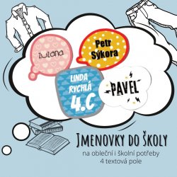 KOMIKS sada jmenovek (24ks)