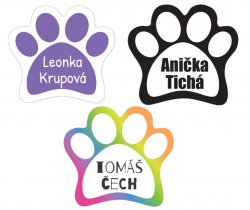 MA TLAPKA jmenovky 28x25mm (12ks)