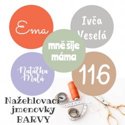 MA - NAŽEHLOVACÍ jmenovky BARVY 22mm (21ks)