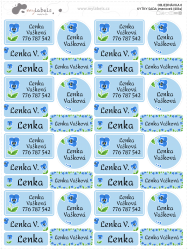 VIRÁGOK névcímke-KÉSZLET (40 db)