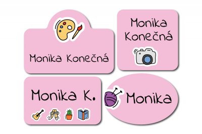Vasalható névcímkék HOBBIK (60 db)