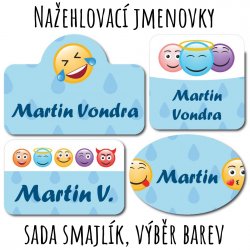 Nažehlovací štítky SADA SMAJLÍK (60ks)