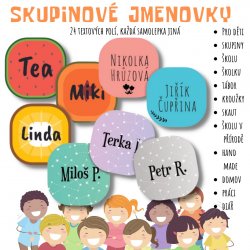 SKUPINA - SADA samolepek 30x30mm (24ks)