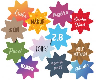MA - HVĚZDIČKY- SADA 28mm (17ks)
