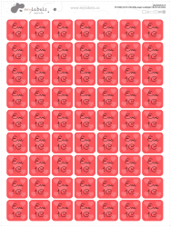 ČTVEREC MOTIV MINI štítky nejen na oblečení 18x18 mm (63Ks)