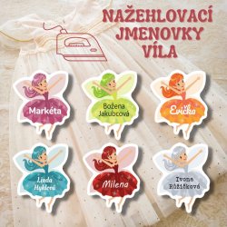 MA - Nažehlovací jmenovka VÍLA 32x35mm (10ks)