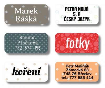 PUNTÍKY - SADA 45x20mm (24ks)