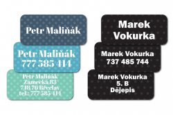 Nažehlovací PUNTÍKY jmenovky 45x20mm (24ks)