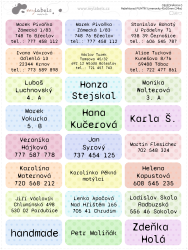 Nažehlovací PUNTÍKY jmenovky 45x20mm (24ks)