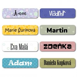 PUNTÍKY jmenovka nejen na psací potřeby 40x10mm (45ks)