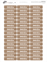 Vasalható címkék PÖTTYÖK ruhákra 40x10 mm (45 db)