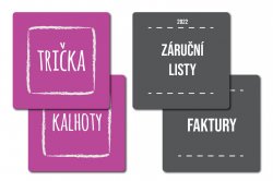 MINIMAL SADA etiket 47x47mm (9ks+7bonus)