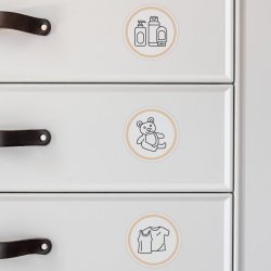 Rozlišovací OBRÁZKY na BOXY, transparentní 45mm (12ks)