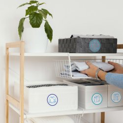 Rozlišovací OBRÁZKY na BOXY, transparentní 45mm (12ks)