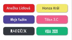 MA - OBDÉLNÍK BARVY jmenovky na psací potřeby 30x 7mm (40ks)