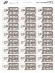 Akvarel ZVÍŘÁTKA jmenovka 45x20mm (24ks)