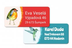 Vasalható Akvarell ÁLLATKÁK névcímke 45x20 mm (24 db)
