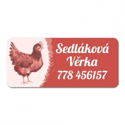 Vasalható Akvarell ÁLLATKÁK névcímke 45x20 mm (24 db)