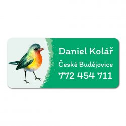 Nažehlovací Akvarel ZVÍŘÁTKA jmenovka 45x20mm (24ks)