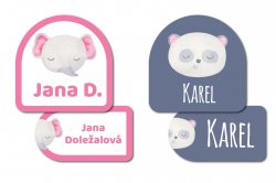 HLAVIČKY zvířecí - SADA - jmenovky (40ks)