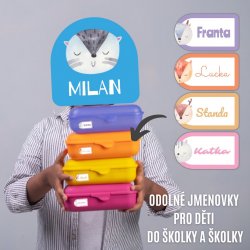 HLAVIČKY zvířecí - SADA - jmenovky (40ks)