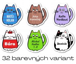 MA - Vasalható CICA névcímke ruhákra 32x34 mm (10 db)
