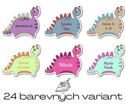 MA - Nažehlovací Dinosaurus jmenovka 34x29mm (12ks)