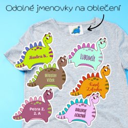 MA - Vasalható Dinoszaurusz névcímke 34x29 mm (12 db)
