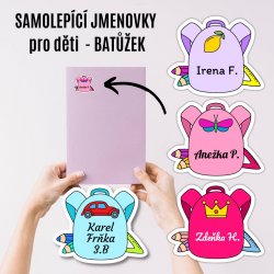 MA - BATŮŽEK štítek se jménem 35x29mm (12ks)