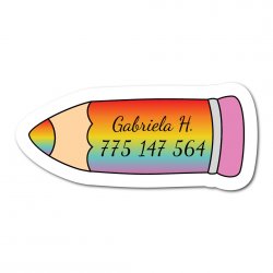 MA - Vasalható CERUZA névcímke ruhákra 35x15 mm (22 db)