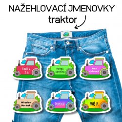 MA - Nažehlovací TRAKTOR jmenovka 35x26mm (12ks)