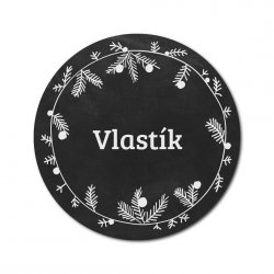 HANDMADE matricák és KARÁCSONYI névcímkék KÉSZLET 43 mm (12 db)