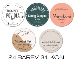 NEW HANDMADE samolepky 35mm (20ks)