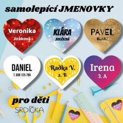 SRDÍČKO jmenovka 31x28mm (24ks)
