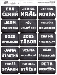 Nažehlovací DOUBLE NÁPISY sada 47x35mm (15ks)