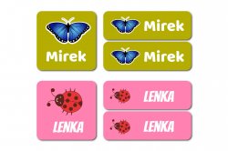 MŠ ZNAČKY - jmenovky SADA 2 (36ks)