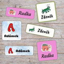 MŠ ZNAČKY - jmenovky SADA 2 (36ks)