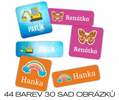 Vasalható ÓVODAI JELEK - KÉSZLET 2 névcímkék (36 db)