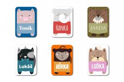 ANIMAL névcímkék 22x32 mm (30 db)