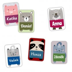 Vasalható ANIMAL névcímkék 22x32 mm (30 db)