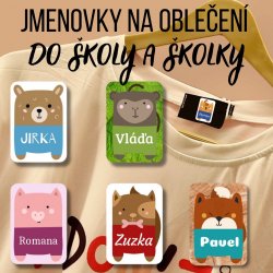 Nažehlovací ANIMAL jmenovky 22x32mm (30ks)