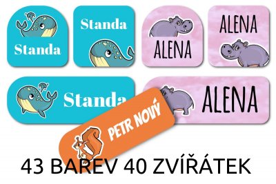 SADA ZVÍŘATA jmenovka (36ks)