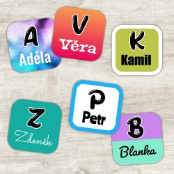 Nažehlovací štítky ABECEDA 23mm (42ks)